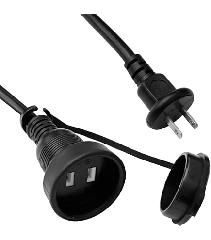 Amazon.co.jp: CERRXIAN USA コンセント AC 2 プロング 電源延長